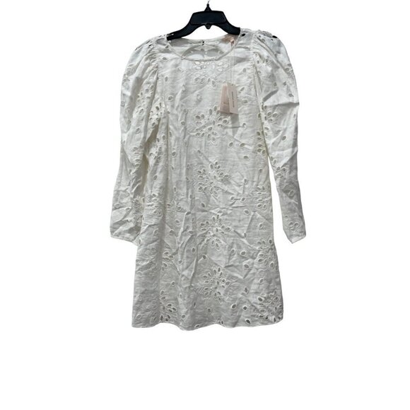 NWTD Rebecca Taylor Size 8 Sarah Embroidered Shift Dress Color Gardenia MSRP$345 - Picture 3 of 13